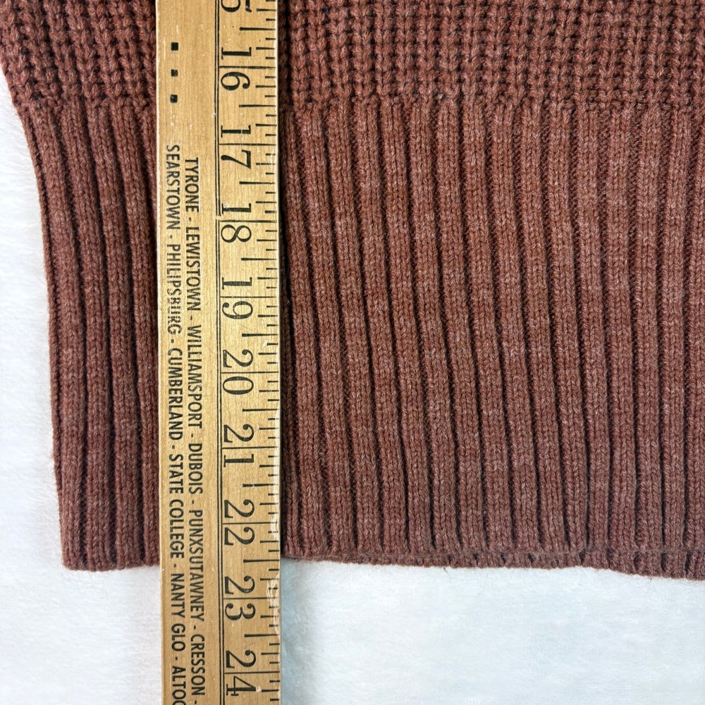Universal Thread Sweater Women Small Brown Excellent Shaker Stitch Raglan Sleeve - Picture 4 of 9